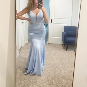 Light Blue Bodycon Gown